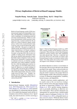 Privacy Implications of Retrieval-Based Language Models
