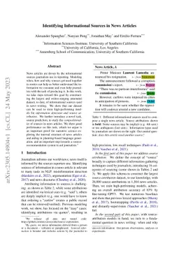 Identifying Informational Sources in News Articles