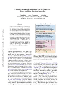 Chain-of-Questions Training with Latent Answers for Robust Multistep
  Question Answering