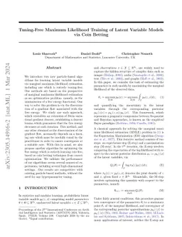 Tuning-Free Maximum Likelihood Training of Latent Variable Models via
  Coin Betting