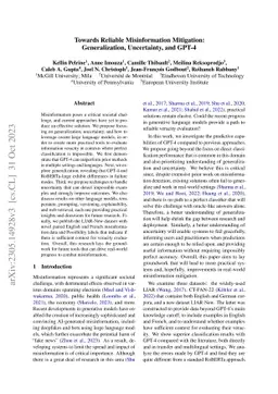 Towards Reliable Misinformation Mitigation: Generalization, Uncertainty,
  and GPT-4