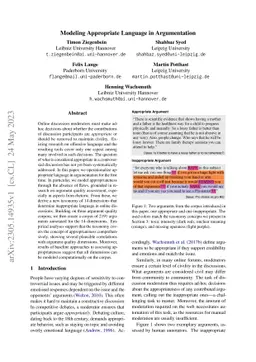 Modeling Appropriate Language in Argumentation