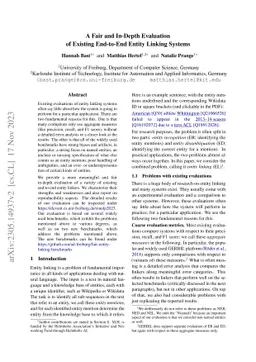 A Fair and In-Depth Evaluation of Existing End-to-End Entity Linking
  Systems