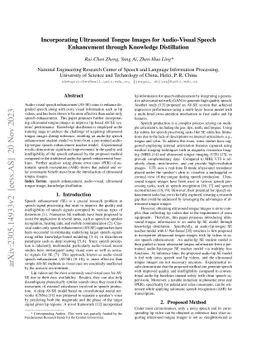 Incorporating Ultrasound Tongue Images for Audio-Visual Speech
  Enhancement through Knowledge Distillation