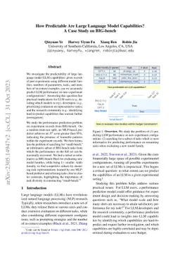 How Predictable Are Large Language Model Capabilities? A Case Study on
  BIG-bench