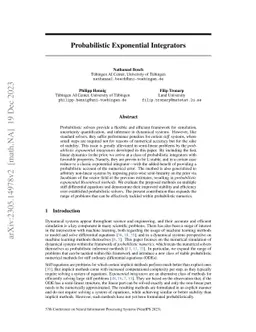 Probabilistic Exponential Integrators