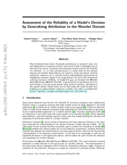 Assessment of the Reliablity of a Model's Decision by Generalizing
  Attribution to the Wavelet Domain