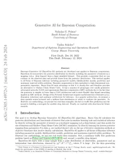 Generative AI for Bayesian Computation