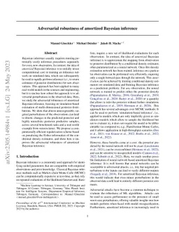 Adversarial robustness of amortized Bayesian inference