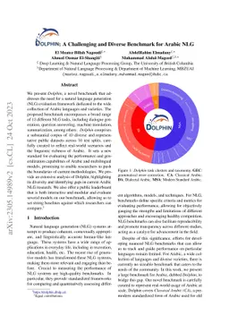Dolphin: A Challenging and Diverse Benchmark for Arabic NLG