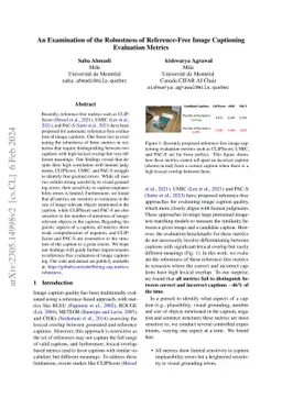 An Examination of the Robustness of Reference-Free Image Captioning
  Evaluation Metrics