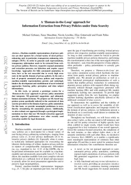 A Human-in-the-Loop Approach for Information Extraction from Privacy
  Policies under Data Scarcity