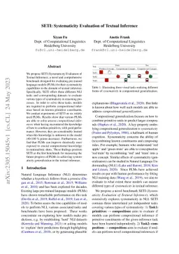 SETI: Systematicity Evaluation of Textual Inference