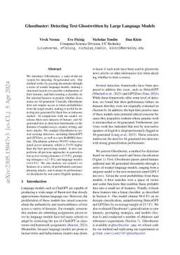 Ghostbuster: Detecting Text Ghostwritten by Large Language Models