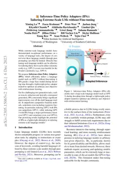 Inference-Time Policy Adapters (IPA): Tailoring Extreme-Scale LMs
  without Fine-tuning