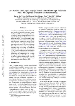 GPT4Graph: Can Large Language Models Understand Graph Structured Data ?
  An Empirical Evaluation and Benchmarking