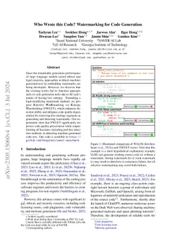 Who Wrote this Code? Watermarking for Code Generation