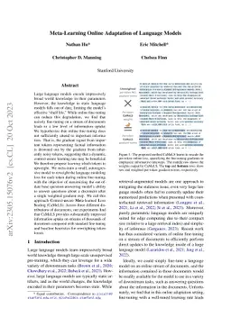 Meta-Learning Online Adaptation of Language Models