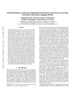 STAR: Boosting Low-Resource Information Extraction by Structure-to-Text
  Data Generation with Large Language Models