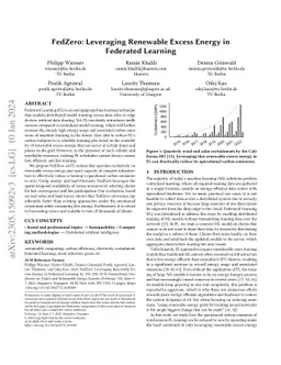 FedZero: Leveraging Renewable Excess Energy in Federated Learning