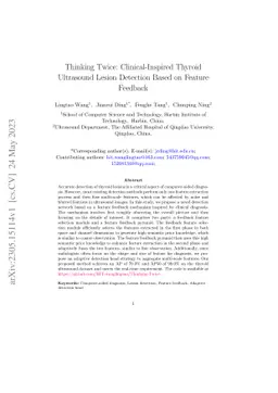 Thinking Twice: Clinical-Inspired Thyroid Ultrasound Lesion Detection
  Based on Feature Feedback