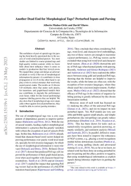 Another Dead End for Morphological Tags? Perturbed Inputs and Parsing