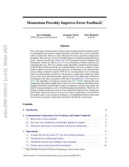 Momentum Provably Improves Error Feedback!