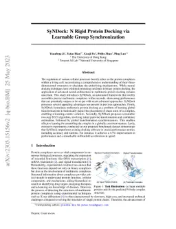 SyNDock: N Rigid Protein Docking via Learnable Group Synchronization