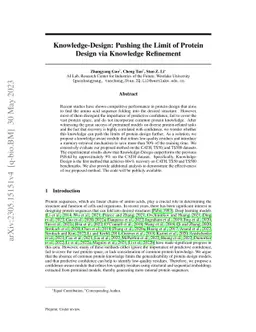Knowledge-Design: Pushing the Limit of Protein Design via Knowledge
  Refinement