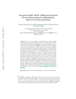 Deceptive-NeRF/3DGS: Diffusion-Generated Pseudo-Observations for
  High-Quality Sparse-View Reconstruction