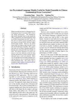 Are Pre-trained Language Models Useful for Model Ensemble in Chinese
  Grammatical Error Correction?