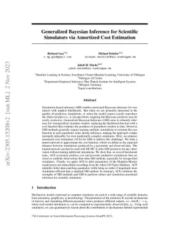 Generalized Bayesian Inference for Scientific Simulators via Amortized
  Cost Estimation