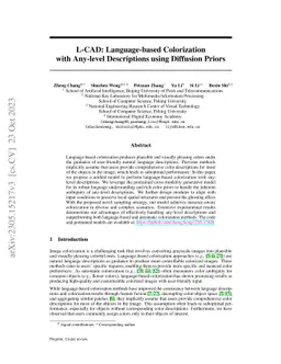 L-CAD: Language-based Colorization with Any-level Descriptions using
  Diffusion Priors