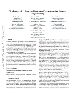 Challenges of ELA-guided Function Evolution using Genetic Programming