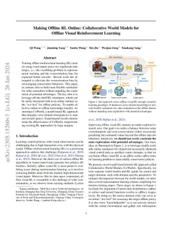 Making Offline RL Online: Collaborative World Models for Offline Visual
  Reinforcement Learning