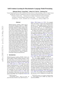 Self-Evolution Learning for Discriminative Language Model Pretraining