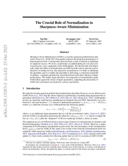 The Crucial Role of Normalization in Sharpness-Aware Minimization