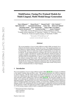 MultiFusion: Fusing Pre-Trained Models for Multi-Lingual, Multi-Modal
  Image Generation