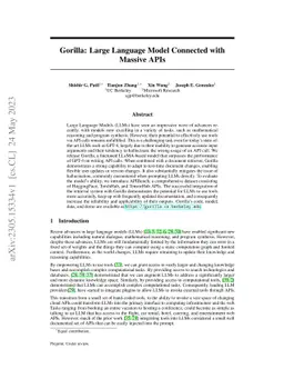 Gorilla: Large Language Model Connected with Massive APIs