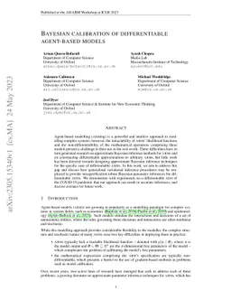 Bayesian calibration of differentiable agent-based models