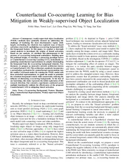 Counterfactual Co-occurring Learning for Bias Mitigation in
  Weakly-supervised Object Localization
