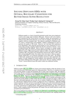 Solving Diffusion ODEs with Optimal Boundary Conditions for Better Image
  Super-Resolution