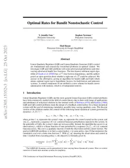 Optimal Rates for Bandit Nonstochastic Control