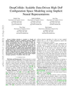 DeepCollide: Scalable Data-Driven High DoF Configuration Space Modeling
  using Implicit Neural Representations