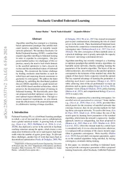 Stochastic Unrolled Federated Learning