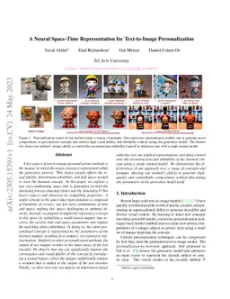 A Neural Space-Time Representation for Text-to-Image Personalization