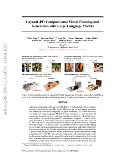 LayoutGPT: Compositional Visual Planning and Generation with Large
  Language Models