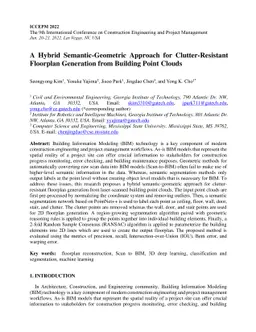 A Hybrid Semantic-Geometric Approach for Clutter-Resistant Floorplan
  Generation from Building Point Clouds