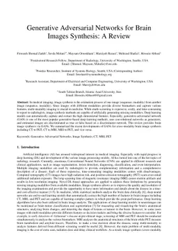 Generative Adversarial Networks for Brain Images Synthesis: A Review