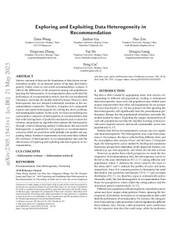 Exploring and Exploiting Data Heterogeneity in Recommendation